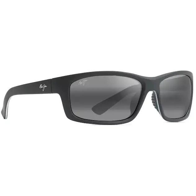 766 - kanaio-coast wrap - Matte Soft Black With White And Blue/Neutral Grey Lens