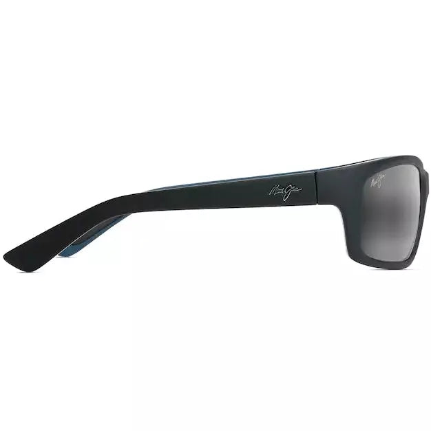 766 - kanaio-coast wrap - Matte Soft Black With White And Blue/Neutral Grey Lens