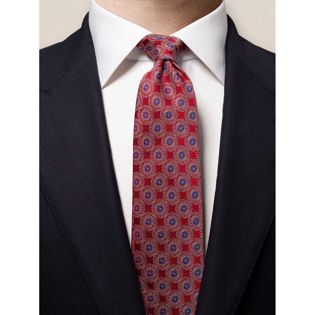 A0003251957 - Red Floral Tie