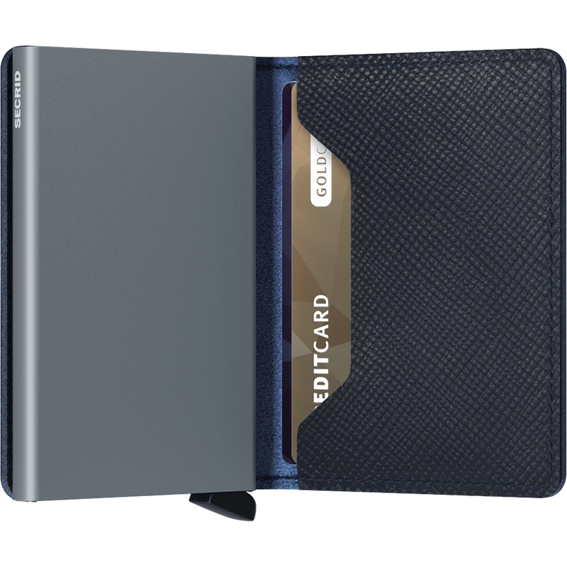 Slimwallet (94.95) - Saffiano Navy