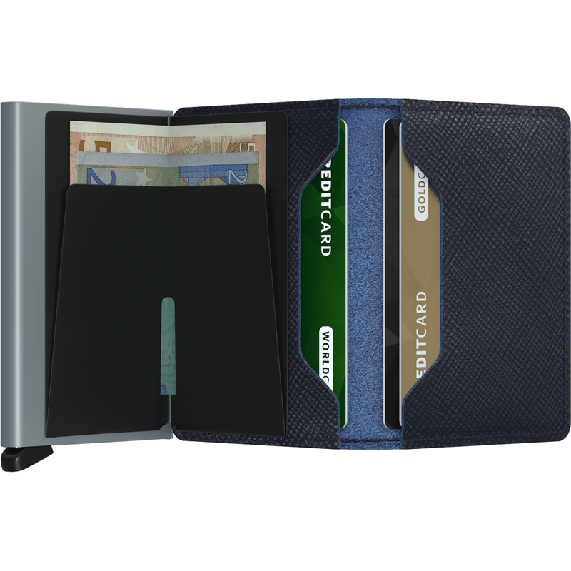 Slimwallet (94.95) - Saffiano Navy